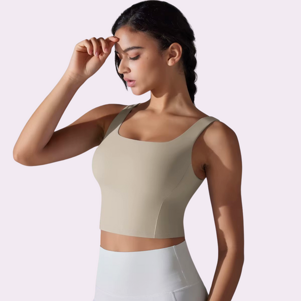 Top à brassière intégrée | Beige