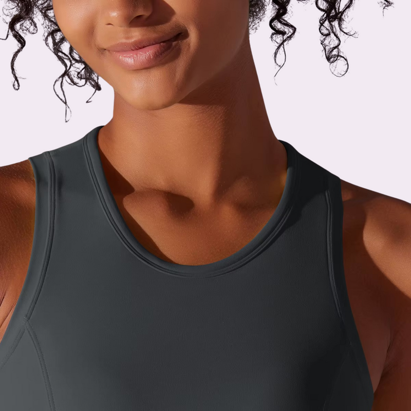 Top de sport à brassière intégrée | Anthracite